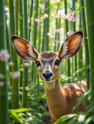 Shy Deer in Bamboo Grove
