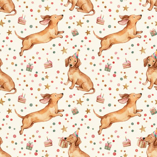 Joyful Dachshund Birthday Pattern