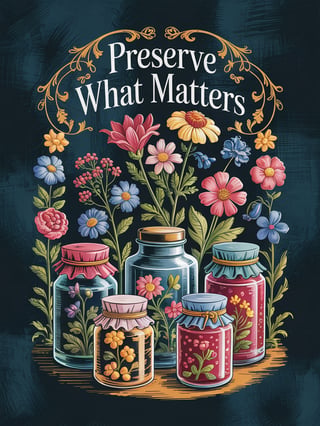 Antique Floral Jars Design