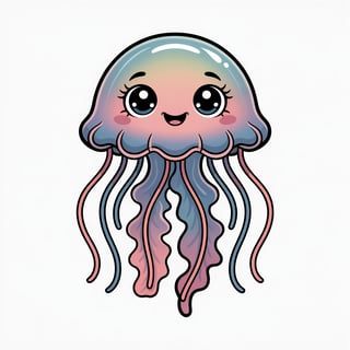 Cute Animated Jellyfish Nursery Art