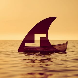 Modern JT Logo with Shark Silhouette