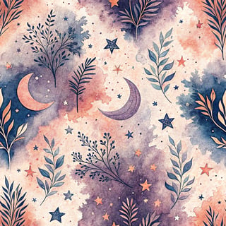 Mystical Watercolor Pattern
