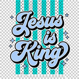 Retro Athletic Jesus is King Design
