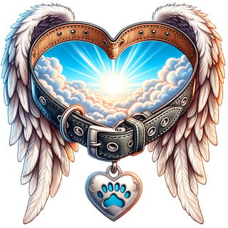Heart-Shaped Dog Collar Illustration