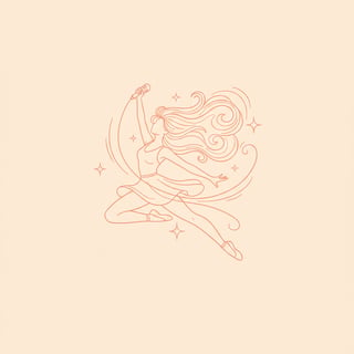 Peach Monochrome Jazz Dancer Icon