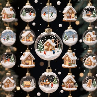 Whimsical Christmas Ornament Scenes
