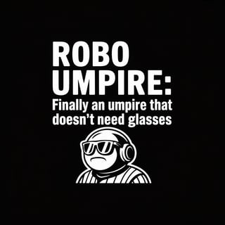 Robo Umpire Baseball Illustration
