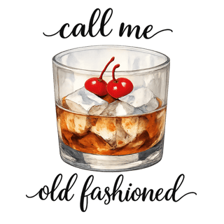 Watercolor Whiskey Glass Illustration