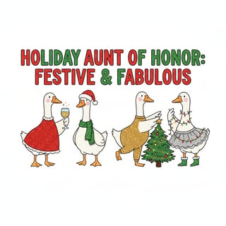 Festive Holiday Aunt of Honor Design