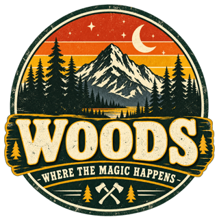 Retro Mountain Woods Emblem