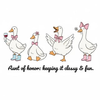 Aunt of Honor Stylish Goose Design
