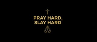 Minimalist Christian Pray Hard Design