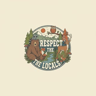 Respect the Locals Forest Wildlife Art