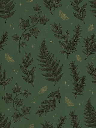 Vintage Botanical Pattern Tile