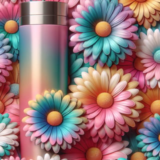 Hyper-Realistic Multicolored Daisy Flowers
