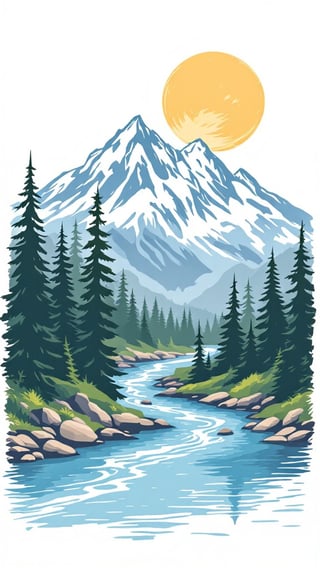 Alaska-Inspired Minimalist T-Shirt Design