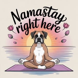Calm Boxer Dog in Lotus Pose