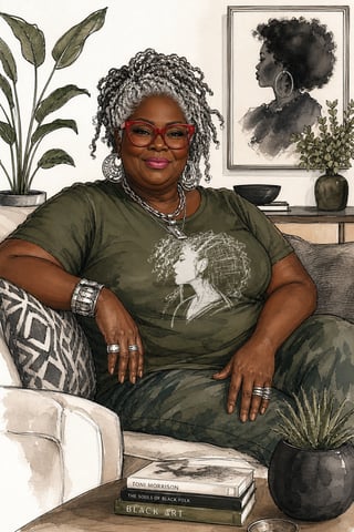 Elegant Older Black Woman Portrait