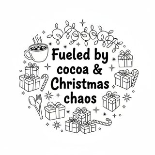 Christmas Mom Festive Black Design