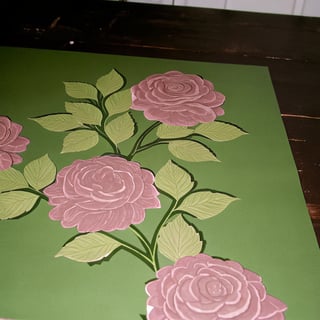 Realistic Tea Roses on Black Background