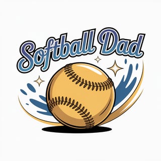 Golden Softball Dad Logo