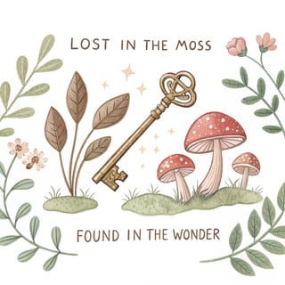 Whimsical Cottagecore Watercolor Key