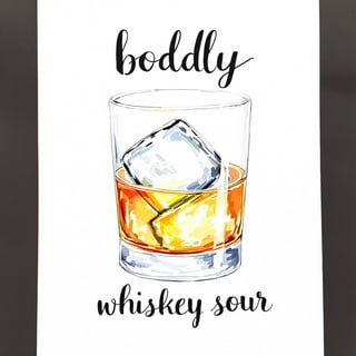 Hand Drawn Whiskey Sour Illustration