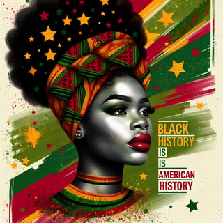 Empowering Afrocentric Woman with Headwrap