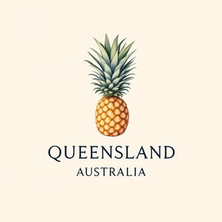 Minimalist Tropical Pineapple Design