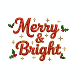 Merry & Bright Embroidered 3D Art