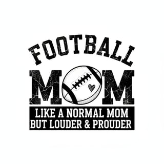 Distressed Football Mom T-Shirt Design