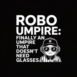 Robo Umpire Baseball Illustration