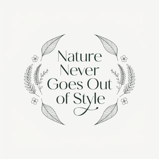 Minimalist Nature Typography Design