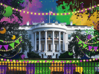 Vibrant Mardi Gras at the White House