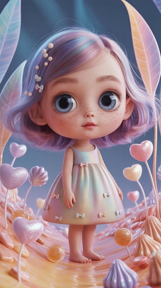 Girl in Pastel Candy Dreamscape