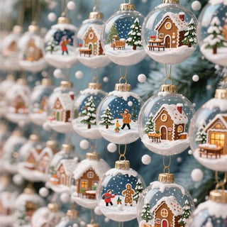 Whimsical Christmas Ornament Scenes
