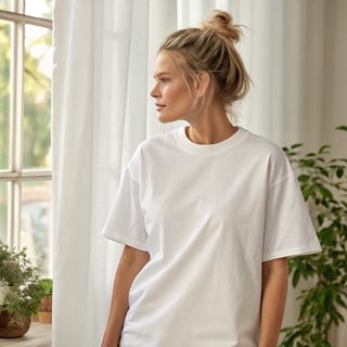 High-Quality White Gildan T-Shirt Mockup