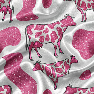 Luxury Neon Pink Cow Print Design