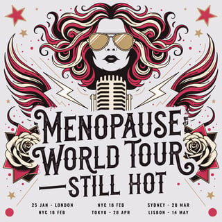 Vintage Rock Menopause Poster Design