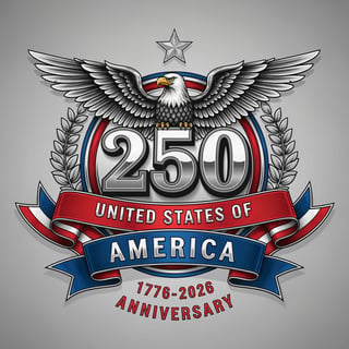 America 250th Anniversary Patriotic Emblem