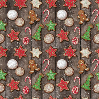 Christmas Cookie Wrapping Paper Design