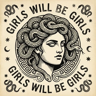 Vintage Medusa Feminist Illustration