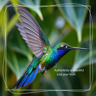 Iridescent Nature Macro with Spiritual Message