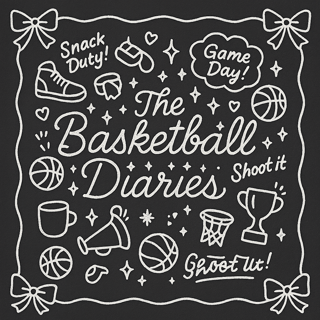 Basketball Doodle Line Art Design