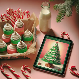 Frosted Christmas Tree Cakes and Peppermint
