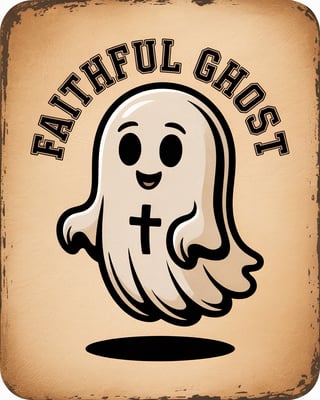 Vintage Faithful Ghost Badge