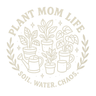 Vintage Plant Mom Badge Design