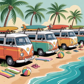 Retro Florida Beach Pattern