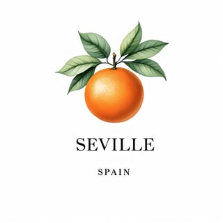 Minimalist Seville Orange Illustration