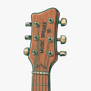 Vector Guitar Headstock Illustration